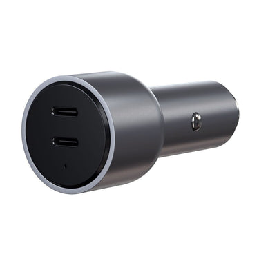 satechi 40w dual usb-c pd car charger (space grey)